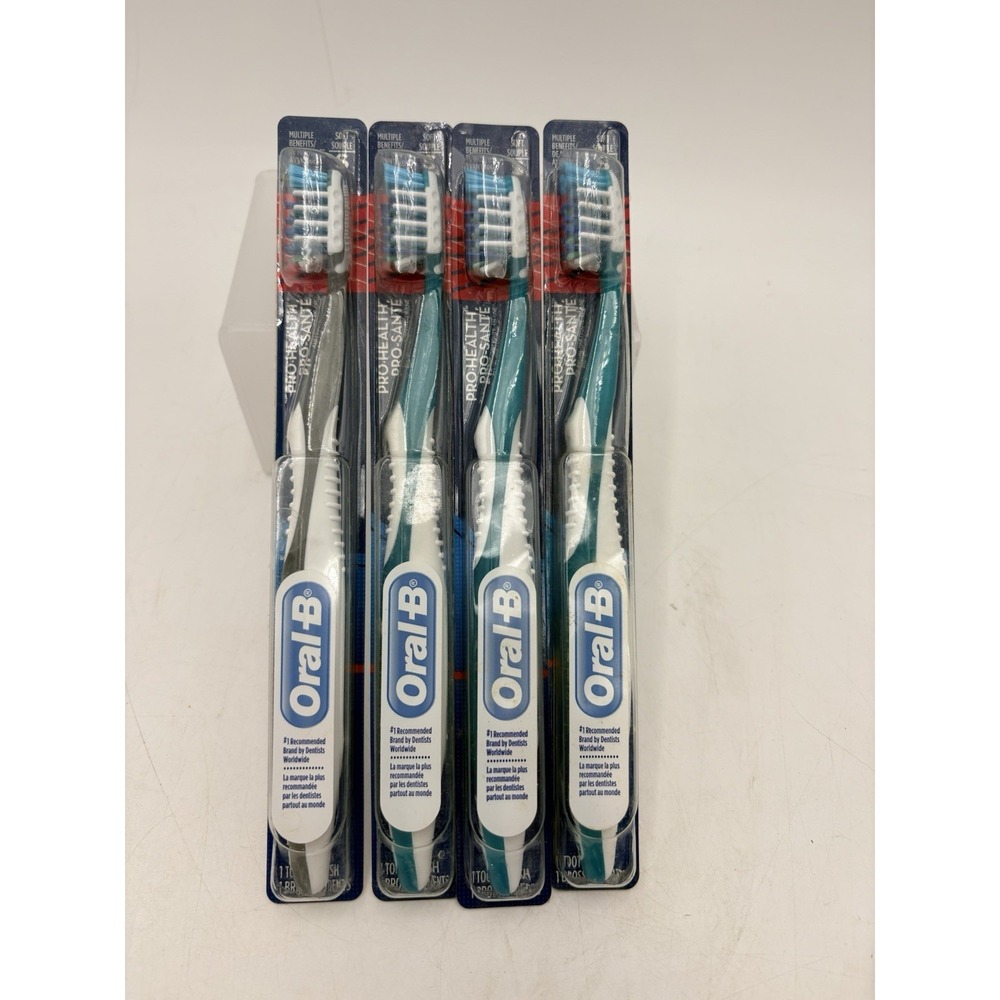 4 LOT Oral-B Pro-Health All-In-One Soft Regular Toothbrush 2011 Dental Promo